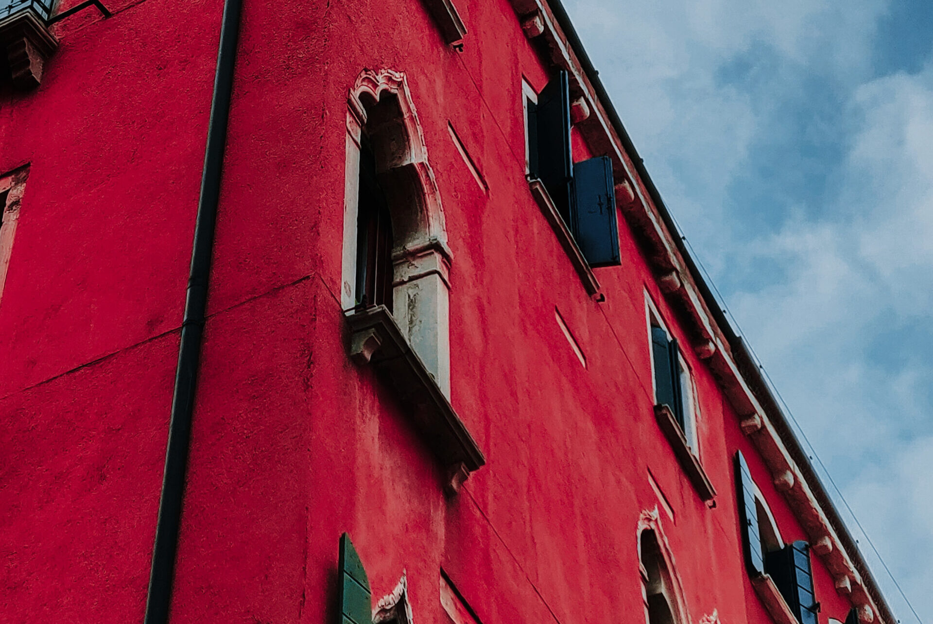 Vertical low angle shot of an old building